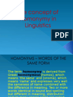 Homonymy