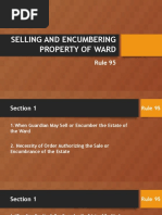 Selling and Encumbering Property of Ward: Rule 95