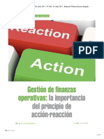 Gestion de Finanzas Operativas. La Importancia Del Principio de Acción-Reacción