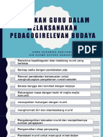 Tindakan Guru Dalam Melaksanakan Pedagogi Relevan Budaya