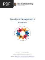 Importance of Operations Management in Business Organization