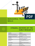  Managerial Traits and Skills