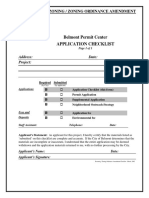 Belmont Permit Center Application Checklist: Address: Date: Project