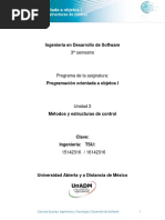 Unidad 2 Metodos y Estructuras de Control