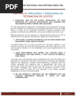 8tarea Capítulo 6 Preguntas y Comentarios de Estimacion de Costos