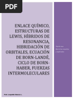 Enlaces Químicos. Estructuras de Lewis e Hibridación de Orbitales