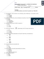 Evaluación Unidad de Repaso de Matemática Octavo