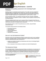 Assessing Speaking Performance at Level c2