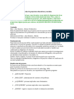 Modelo para Elaboración de Proyectos Educativos y Sociales