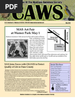 May 2010 CAWS Newsletter Madison Audubon Society