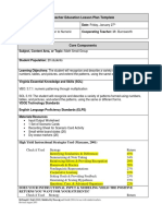 Teacher Education Lesson Plan Template