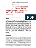 Testing of Circuit Breaker and Over Current Relay Implementation by Using MATLAB / SIMULINK