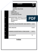 Industrial Relation Index