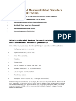 (Work-Related Musculoskeletal Disorders WMSDS) - Risk Factors