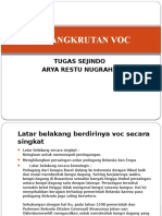 Kebangkrutan Voc: Tugas Sejindo Arya Restu Nugraha