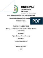 Ensayo A Compresion de Una Pila de Ladrillo