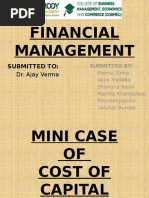 Mini Case of Cost of Capital