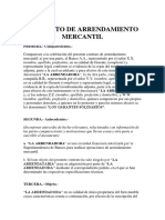 Contrato de Arrendamiento Mercantil