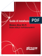 Guida Di Installazione Modem Alice Wi-Fi Modem ADSL2+ VoIP/Ethernet/Wi-Fi