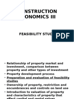 Construction Economics Iii: Feasibility Study