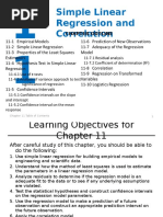 Simple Linear Regression and Correlation: Chapter Outline