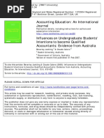 2006 Influences On Undergraduate Students' Intentions To Become Qualified Accountants Evidence From Australia