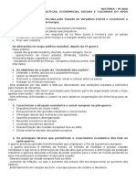 2º Teste - As Transformações Políticas, Económicas, Sociais e Culturais Do Após Guerra