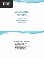 Assessing Reading: Khulan. O Naran-Erdene.A Bujinlkham