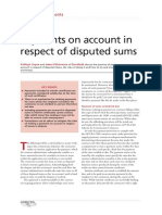 Payments On Account in Respect of Disputed Sums