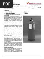 Kidde Engineered Fire Suppression System: 900 Lb. Cylinder Data Sheet