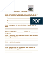 Darwin S Natural Selection Worksheet