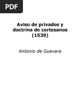 Antonio de Guevara-Aviso de Privados y Doctrina de Cortesanos PDF