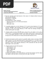 Sheet 7 Kaplan Turbine