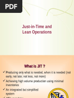 Just-in-Time and Lean Operations