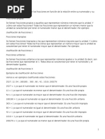 Clasificación de Fracciones Matemáticas