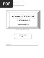 1º Básico Planificación Anual Ciencias. Naturales