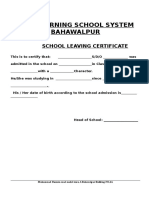 School Leaving Certificate