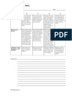 Poetry Rubric