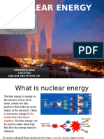 Nuclear Energy: Saswata Bag 14/CE/92 Haldia Institute of Technology