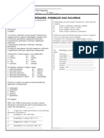 Exercícios Formação de Palavras