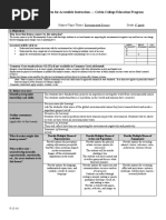 Lesson Planning Form For Accessible Instruction - Calvin College Education Program