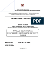 Modulo Confección de Prendas de Vestir de Damas