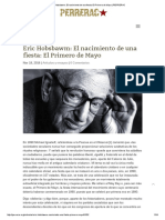 Eric Hobsbawm - El Nacimiento de Una Fiesta - El Primero de Mayo