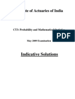 Indicative Solutions: Institute of Actuaries of India