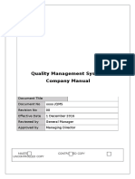 QMS Manual Sample For ISO 9001:2015