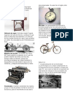 Imventos Del Siglo 18 y 20