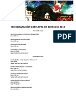 Programación Carnaval de Riosucio 2017