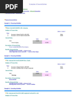 Examples of Journal Entries