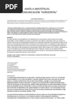 LUIS RAMINRO BELTRÁN - Adios Aristóteles - La Comunicación Horizontal