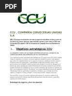 Objetivos de Estrategia, Tactica, y Operativo de Ccu y Coca-Cola